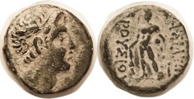 BITHYNIAN Kingdom, Prusias II, 182-149 BC, Æ16, Bust r/Herakles stg, VF, centered, strong earthen hilighting. (A VF brought $192, Leu 2/22.)