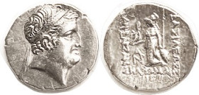 CAPPADOCIA, Ariobarzanes I, 95-63 BC, Drachm, Middle aged bust r/ Athena stg l, Yr 13, S7301; AEF/VF, well centered, sl rev crudeness, head unusually ...