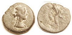 EGYPT, Cleopatra VII, 51-30 BC, Æ12, of Paphos, her head r/Double cornucopiae, F...