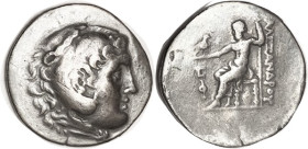 MACEDON, Alex the Great, Posthumous Tet, Phaselis; Herakles hd r/ Zeus std l, CY 6 = 213/12 BC, Pr. 2840; F-VF, generally good metal with only minor i...