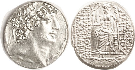 SYRIA, Philip Philadelphos, 93-83 BC, Tet., His head r/ Zeus std l hldg Victory,...