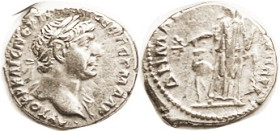 TRAJAN, Bostra, Ar Drachm, Rev Arabia stg with camel; VF-EF, sl ragged flan, rev off-ctr, good metal, well-detailed portrait. (A GVF realized $337, Tr...