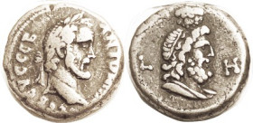 ANTONINUS PIUS, Egypt Tet, LH, Serapis hd r; ex Roma as VF so of course I grade it F-VF/VF, but very nice, with excellent two-toned metal, bold featur...