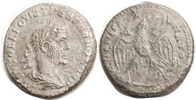 TREBONIANUS GALLUS, Antioch Tet, Eagle facg, head r, probably contemp imitation, VF/F, silver, brownish-grey tone, sl coarse surfaces.