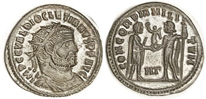 DIOCLETIAN, Ant, CONCORDIA MILITVM, Jupiter giving Victory to Ruler, HE; Choice ...