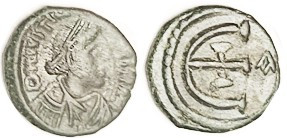 JUSTINIAN I, 5N, S-171, bust r/E & A; Choice F+/VF, a hair off-ctr, smooth dark ...