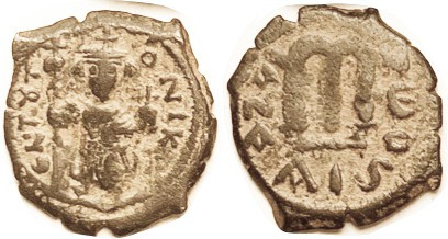 CONSTANS II, Follis, S-1000, Ruler stg/M, AI; Choice F+, well centered & struck,...