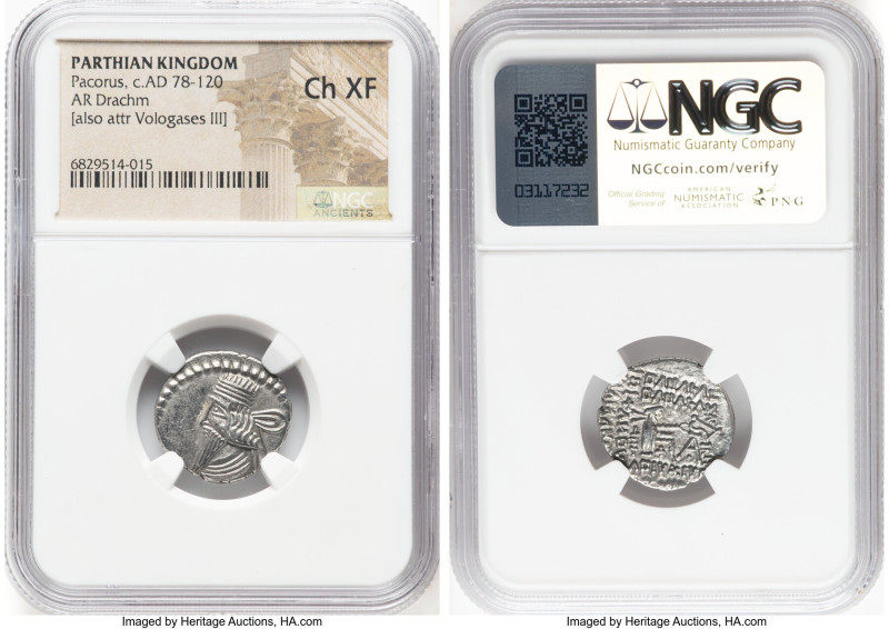 ANCIENT LOTS. Greek. Lot of three (3) AR drachms. NGC Choice Fine-Choice XF, scr...