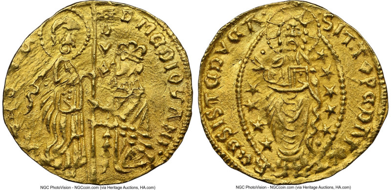 Chíos. Filippo Maria Visconti, Duke of Milan gold Ducat ND (1421-1436) MS63 NGC,...