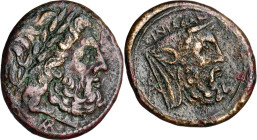 (219-211 a.C.). Akarnania. Oiniadai. AE 22. (S. 2298 sim) (CNG. IV, 899). 6,68 g. MBC.