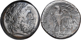 Egipto Ptolemaico. Ptolomeo I, Soter (305-283 a.C.). AE 28. (S. 7763 var) (BMC. VI, pág. 17, nº 36 sim). 16,99 g. MBC-.