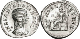 (217 d.C.). Julia Domna. Denario. (Spink 7107) (S. 205) (RIC. 389b). 3,10 g. MBC+.