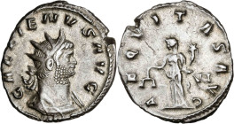 (261-262 d.C.). Galieno. Antoniniano. (Spink 10167) (S. 25f var) (RIC. falta). 3,49 g. MBC+.