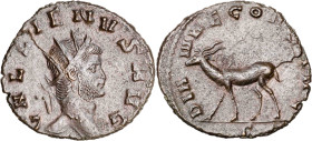 (267-268 d.C.). Galieno. Antoniniano. (Spink 10200) (S. 165) (RIC. 181). Grieta radial. 3,27 g. EBC-.