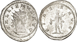 (267 d.C.). Galieno. Antoniniano. (Spink 10212 var) (S. 219b var) (RIC. 607 var). Plateado original íntegro. 3,61 g. EBC-.