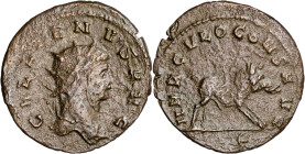 (267-268 d.C.). Galieno. Antoniniano. (Spink 10228 var) (S. 318) (RIC. 202). Algo alabeada. 3,18 g. MBC.