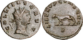 (267-268 d.C.). Galieno. Antoniniano. (Spink 10281) (S. 586) (RIC. 230). 3,33 g. MBC+.