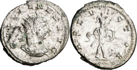 (265 d.C.). Galieno. Antoniniano. (Spink 10286) (S. 605 var) (RIC. 649). Plateado original íntegro. 4,34 g. MBC+.