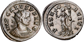 (282 d.C.). Caro. Antoniniano. (Spink 12175 var) (Co. 56) (RIC. 75). 3,83 g. MBC+.