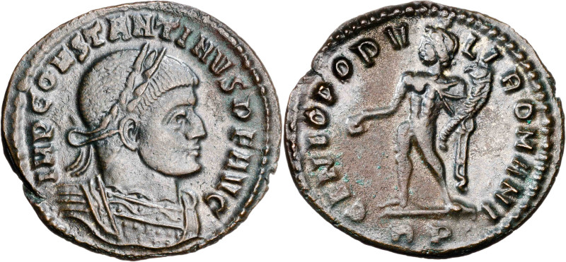 (312-313 d.C.). Constantino I. Roma. Follis. (Spink 15926) (Co. 225 var) (RIC. 2...