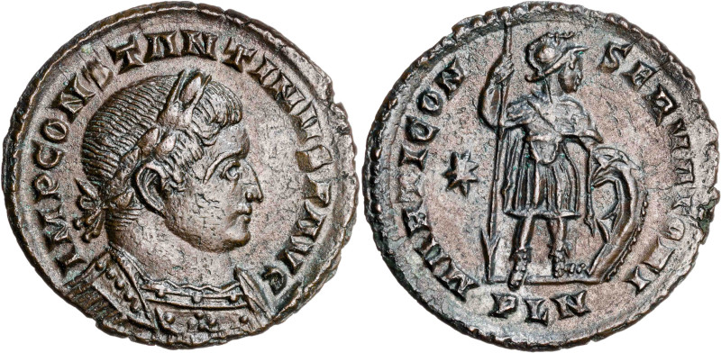 (312-313 d.C.). Constantino I. Londinium. Follis. (Spink 15977 var) (Co. 341 var...