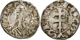 Jaume I (1213-1276). Zaragoza. Dinero jaqués. (Cru.V.S. 318) (Cru.C.G. 2134). 0,79 g. BC+/MBC-.