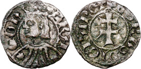 Pere III (1336-1387). Aragón. Dinero jaqués. (Cru.V.S. 463) (Cru.C.G. 2276). 1,35 g. MBC.