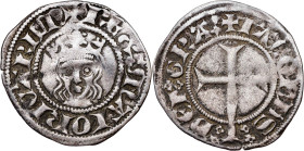 Jaume II de Mallorca (1276-1285/1296-1311). Mallorca. Diner. (Cru.V.S. 542) (Cru.C.G. 2508). A latina y M gótica. 0,78 g. MBC.