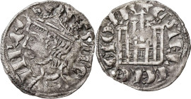 Sancho IV (AB. 299). León. Cornado. (AB. 299). Estrella encima de la corona. Pequeña perforación. 0,72 g. (MBC+).