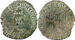 Enrique IV (1454-1474). Cuenca. Cuartillo. (AB. 744.5 var) (Imperatrix E4:14.222). Escasa. 1,51 g. MBC-/BC+.