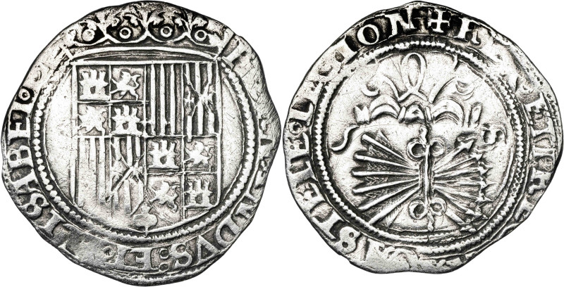 Reyes Católicos. Sevilla. 1 real. (AC. 408). 3,23 g. BC+.