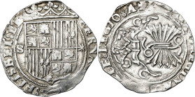 Reyes Católicos. Sevilla. 1 real. (AC. 420). 3,31 g. MBC-.