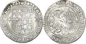 Reyes Católicos. Sevilla. 1 real. (AC. 422 var). 3,25 g. MBC-.