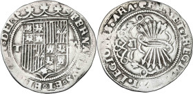 Reyes Católicos. Toledo. M. 1 real. (AC. 468). 3,28 g. MBC-.