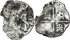 1591. Felipe II. Sevilla. (B). 1/2 real. (AC. 158). Oxidaciones. 1,46 g. BC/MBC-.