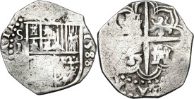 1588. Felipe II. Sevilla. . 1 real. (AC. 264). Escasa. 3,32 g. MBC-.