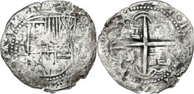 s/d. Felipe II. Potosí. A. 2 reales. (AC. 371). 5,33 g. BC/BC+.