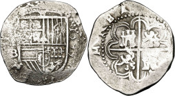 1595. Felipe II. Sevilla. B. 2 reales. (AC. 421). 6,78 g. BC+.