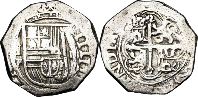 s/d (1589-1598). Felipe II. México. 4 reales. (AC. tipo 158). 13,57 g. BC+.