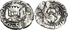 1610. Felipe III. Valencia. 1 divuitè. (AC. 562) (Cru.C.G. 4361). Doblada y enderezada. 2,13 g. MBC-.