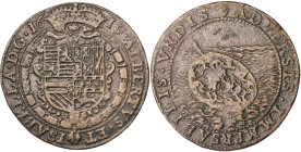 1619. Alberto e Isabel. Amberes. Liberación de Austria con la ayuda del archiduque. Jetón. (Dugniolle 3755). Rara. 4,79 g. MBC.