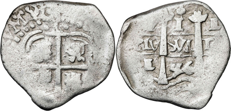 1656. Felipe IV. Potosí. E. 1 real. (AC. 758). Doble ensayador. 2,81 g. BC+.