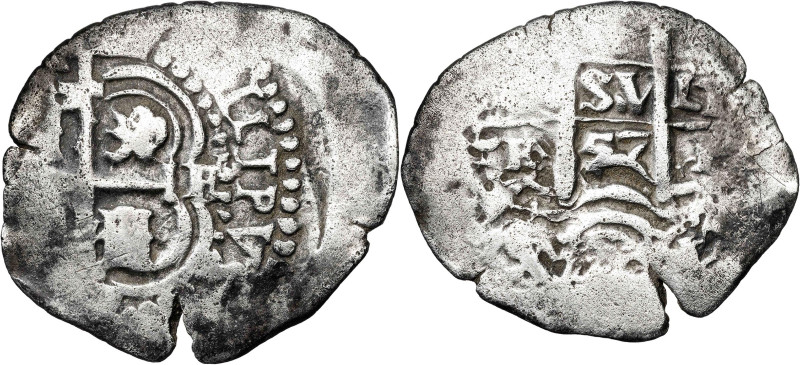 1657. Felipe IV. Potosí. E. 1 real. (AC. 759). Doble ensayador. ...HILIPVS visib...