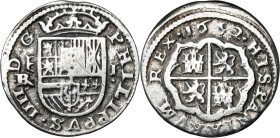 1652. Felipe IV. Segovia. BR. 1 real. (AC. 795). El ensayador irrumpe la leyenda. Escasa. 2,82 g. MBC-.