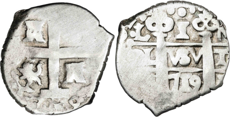 1719. Felipe V. Lima. M. 1 real. (AC. 401). 3,18 g. BC+/MBC-.