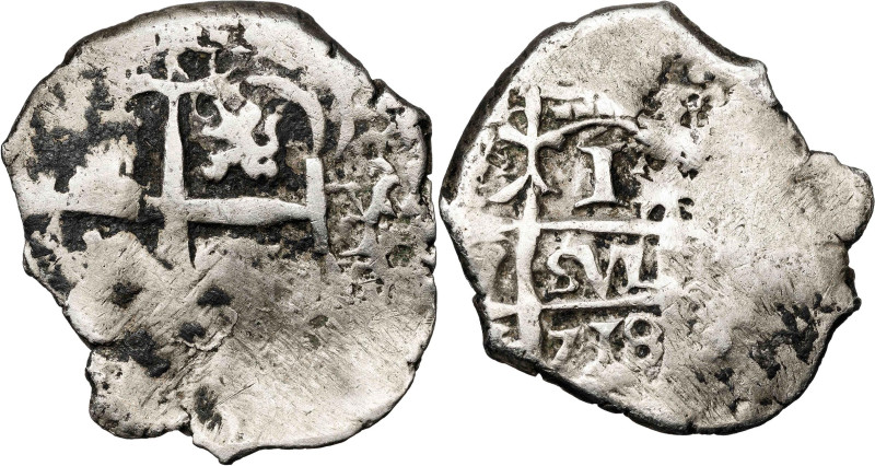 1718. Felipe V. Potosí. Y. 1 real. (AC. 577). 3 g. BC+.