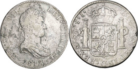 1813. Fernando VII. México. JJ. 8 reales. (AC. 1323). Pátina. 26,76 g. BC.