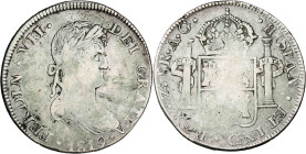 1819. Fernando VII. Zacatecas. AG. 8 reales. (AC. 1460.1). 26,82 g. BC.