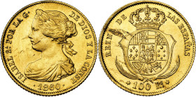 1860. Isabel II. Madrid. 100 reales. (AC. 787). 8,33 g. MBC+.