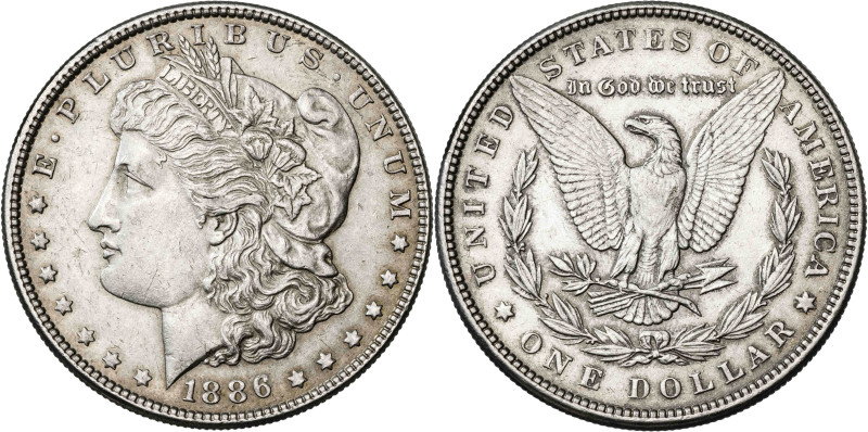 Estados Unidos. 1886. Filadelfia. 1 dólar. (KM. 110). AG. 26,72 g. MBC+.